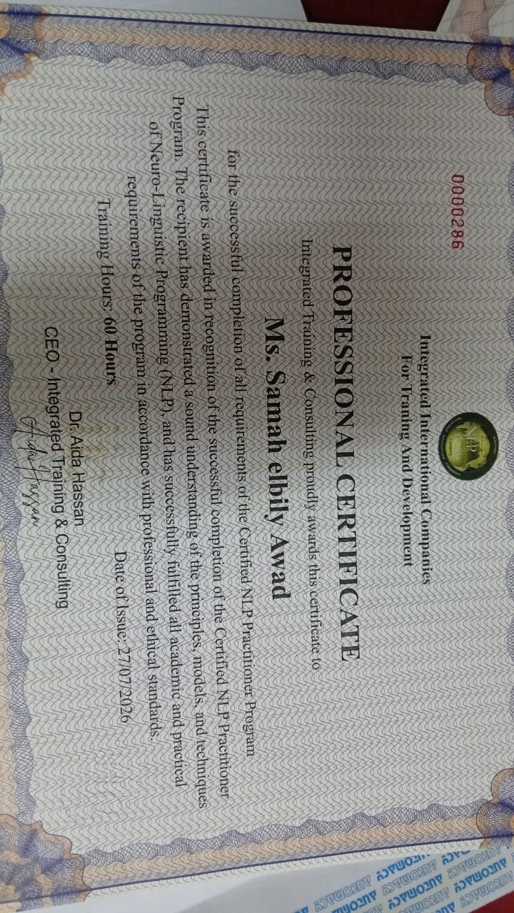 Certified NLP Trainer